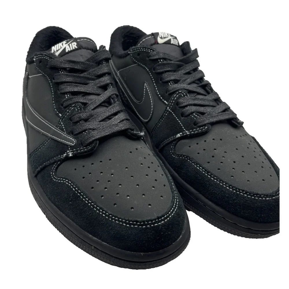 Travis Scott Jordan 1 Low Black Phantom Sneakers Mens Size 11 DM7866-001